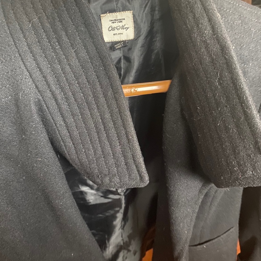 Black Cropped Light Wool Jacket - image 2